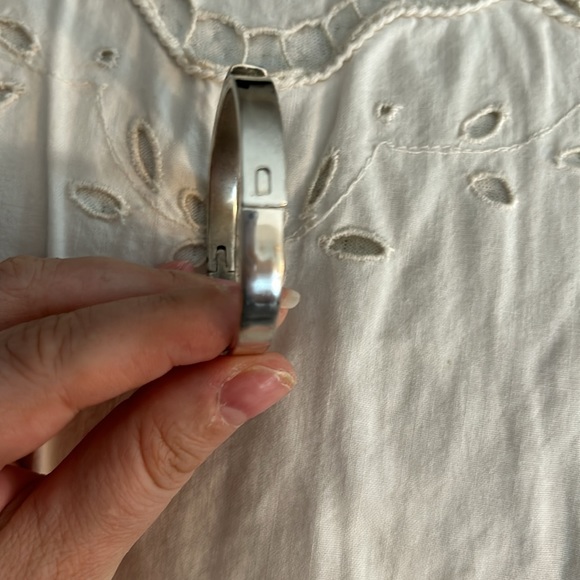 Vintage Mexico Silver Various Genuine Opals Bangle Bracelet - Picture 5 of 15